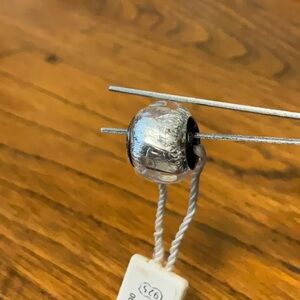 Persona Clear/Sparkly Silver Core Bead